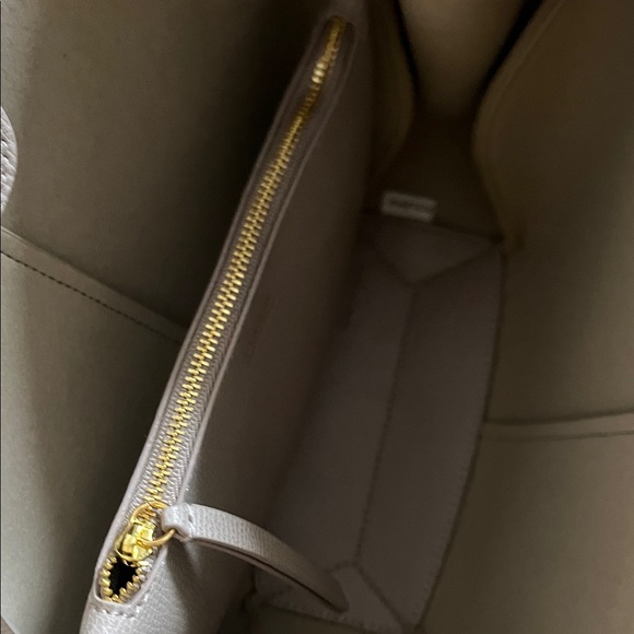 Polene Cyme Mini Tote Bag Edition textured taupe - Picture 6 of 9